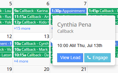 Engage Calendar - Quick-Engage Example