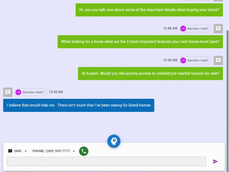 StayInContact AI Conversation Example